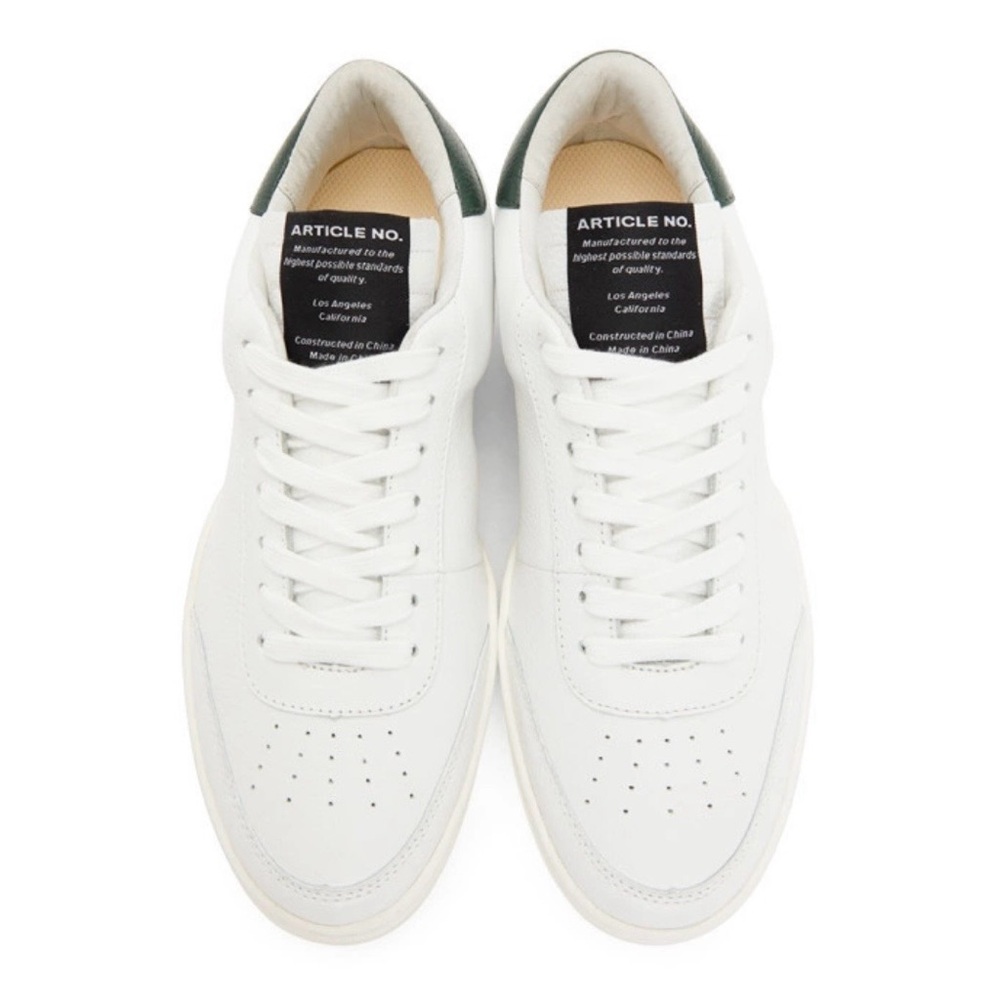 Article No. White & Green 0517 Low-Top Sneakers Men’s Size 8 View 4
